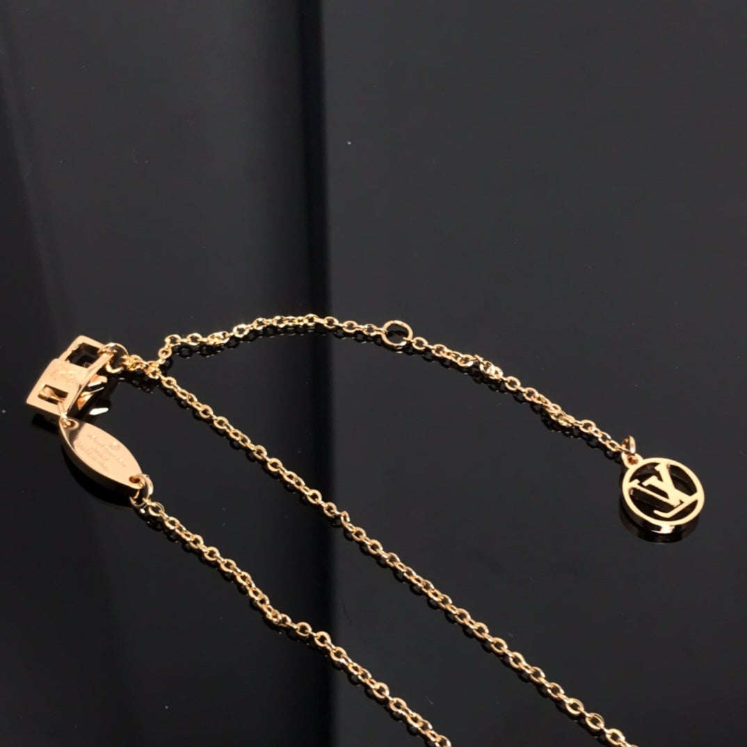 [Solara Jewelry ]COLOR BLOSSOM PINK MOP SUN GOLD NECKLACE