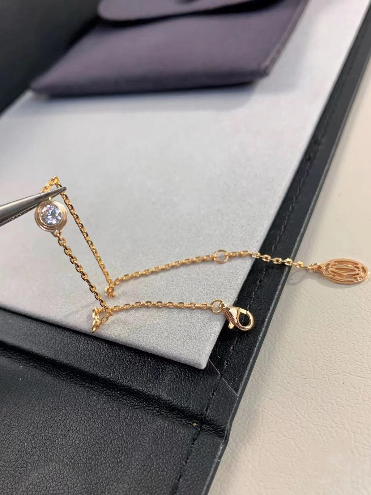 [Solara Jewelry ]DAMOUR DIAMOND LINK ARMBAND