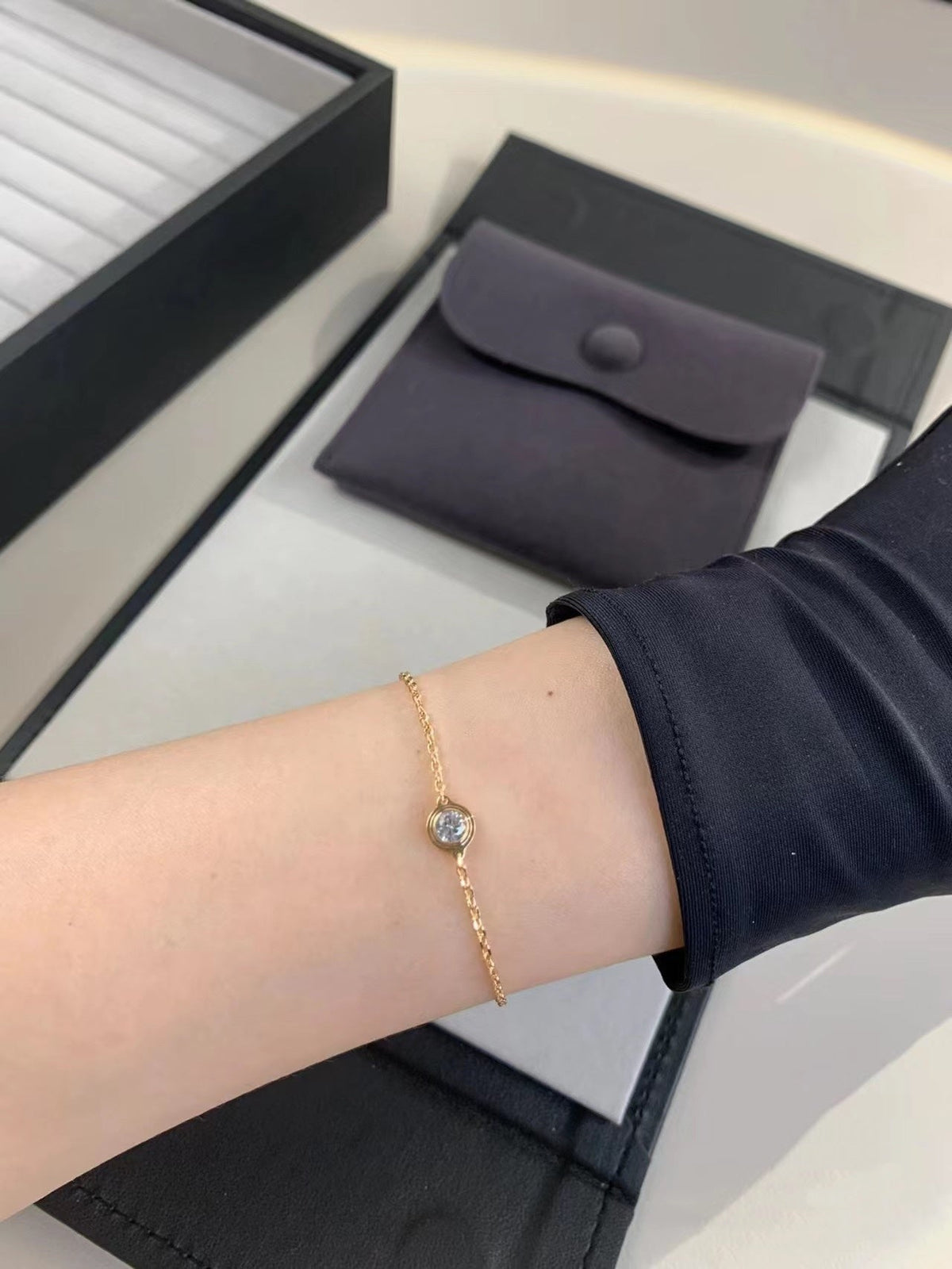 [Solara Jewelry ]DAMOUR DIAMOND LINK ARMBAND
