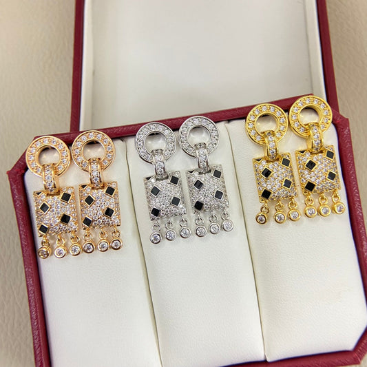 [Solara Jewelry ]Cartier ダイヤモンドセッティング タッセル ドロップイヤリング - 新着