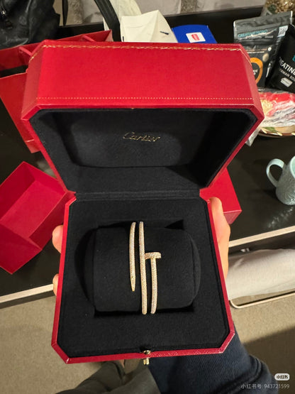 [Solara Jewelry ]CTジュスト アン クル フルダイヤ ダブルサークル ブレスレット