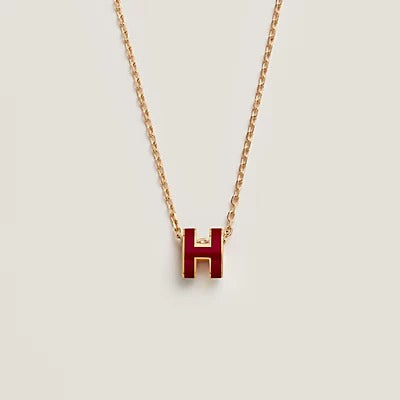 [ソララジュエリー] HM クリック レッドエナメルゴールドネックレス