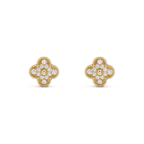 [Solara Jewelry ]クローバー ミディアム 1モチーフ フルダイヤモンド ピアス