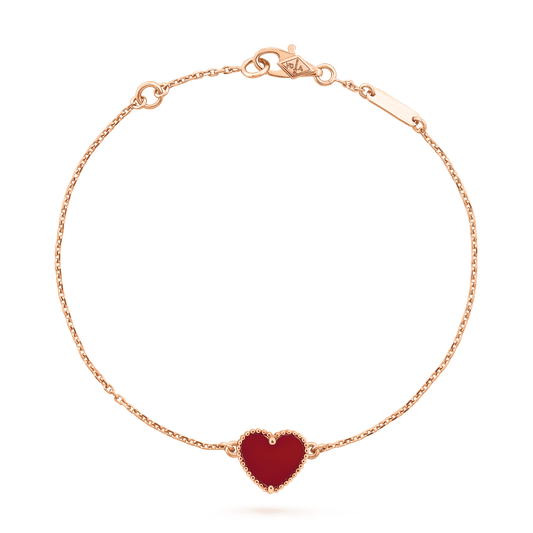 [Solara Jewelry ]ハート カーネリアン ピンクゴールド ブレスレット
