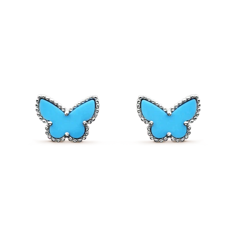 [Solara Jewelry ]バタフライ ターコイズ イヤリング シルバー