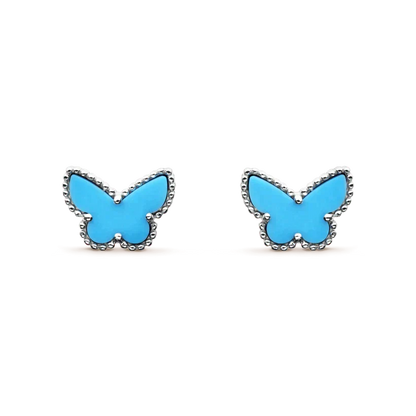 [Solara Jewelry ]BUTTERFLY TURQUOISE OHRRINGE SILBER