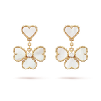 [Solara Jewelry ]クローバースイートホワイトマザーオブパールピアス