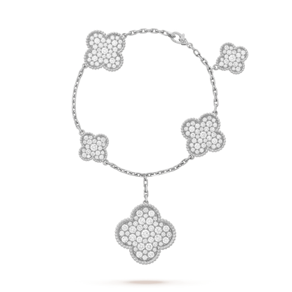 [Solara Jewelry ]KLEE 6 MOTIVE SILBER DIAMANT ARMREIF