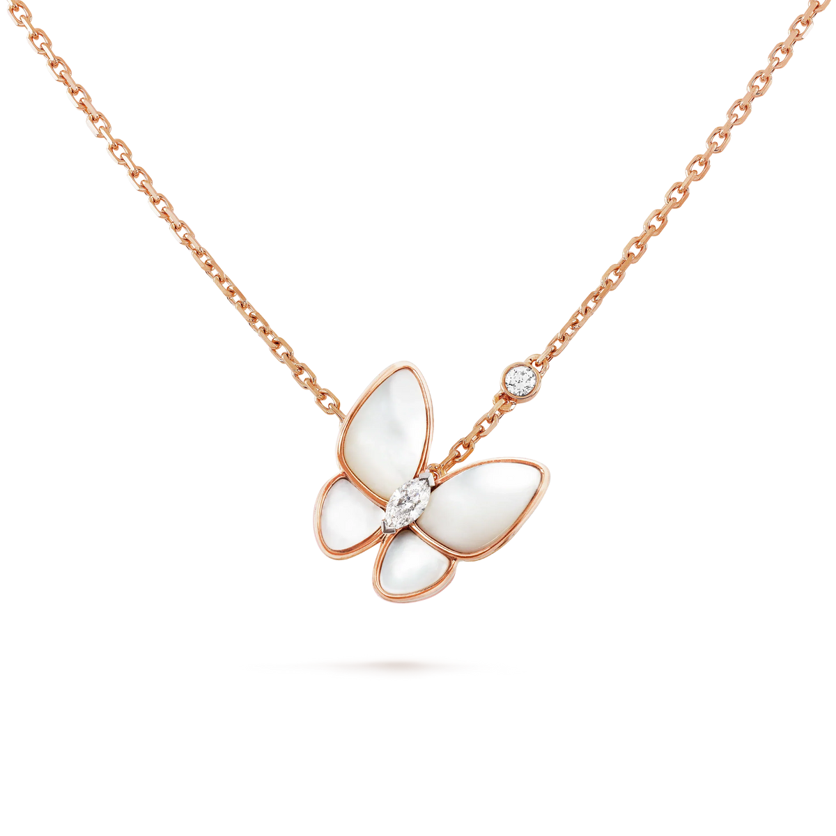 [Solara Jewelry ]SCHMETTERLING MOP DIAMANT HALSKETTE