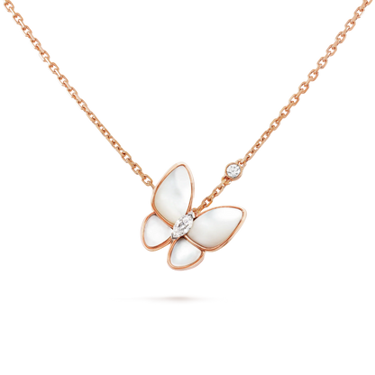 [Solara Jewelry ]SCHMETTERLING MOP DIAMANT HALSKETTE