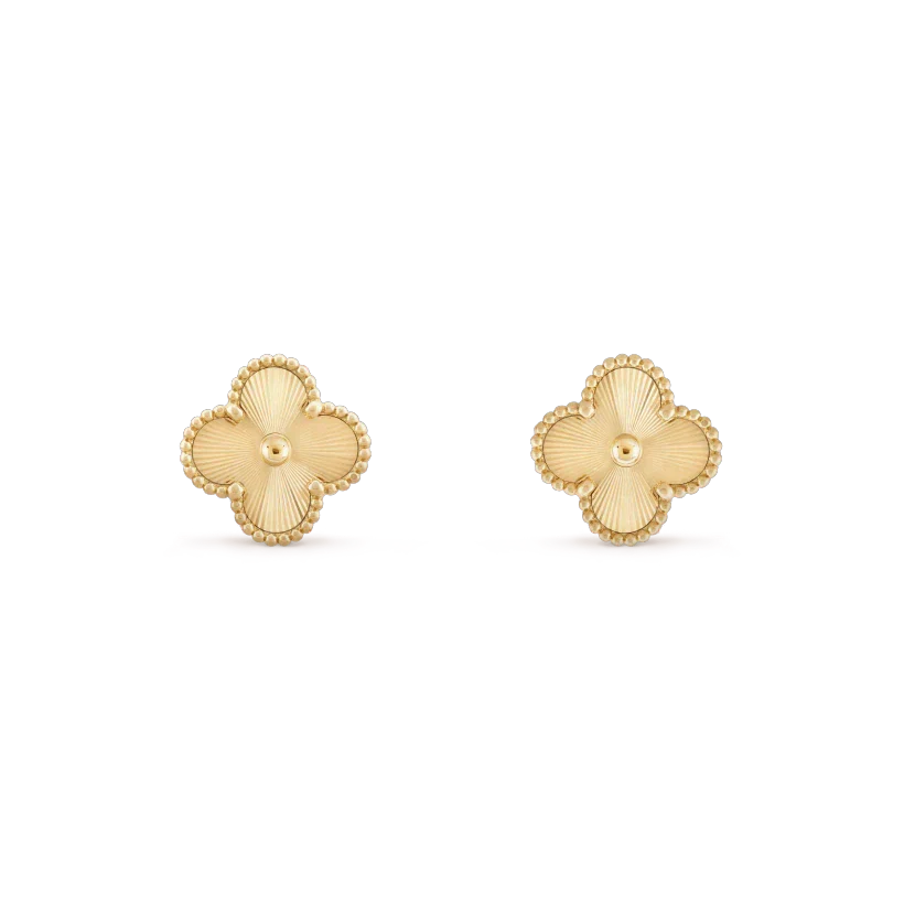 [Solara Jewelry ]CLOVER MINI 9.5MM LASER EARRINGS