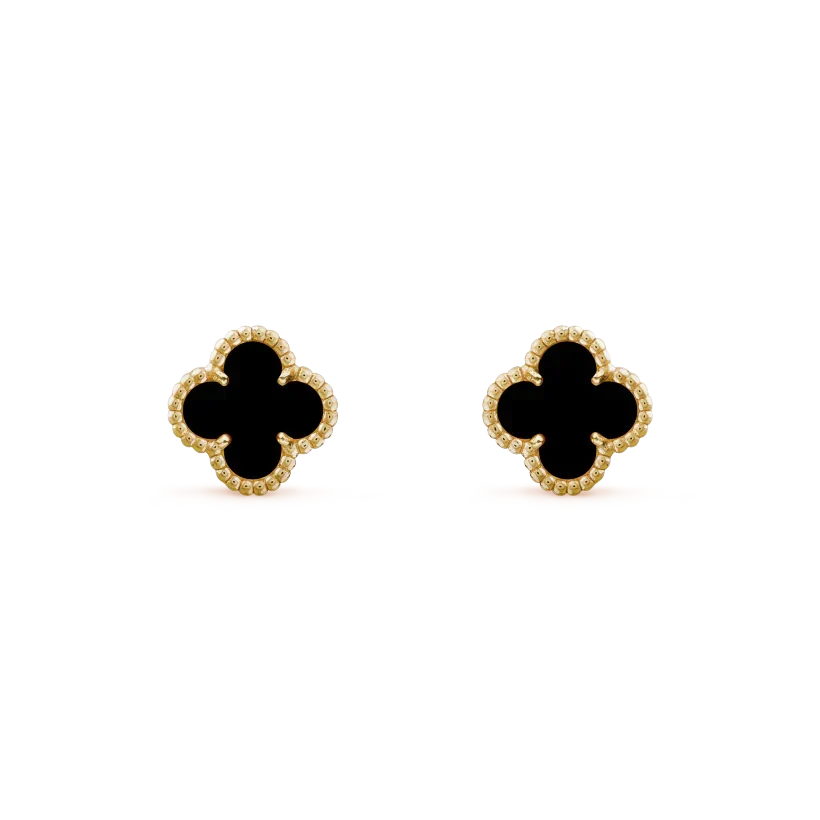 [Solara Jewelry ]CLOVER MINI 9.5MM BLACK MOP EARRINGS
