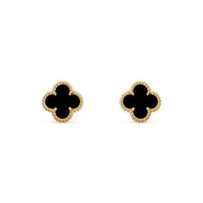 [Solara Jewelry ]CLOVER MINI 9.5MM BLACK MOP EARRINGS