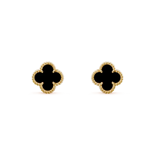 [ソララジュエリー] CLOVER MINI 9.5MM ブラックMOPピアス