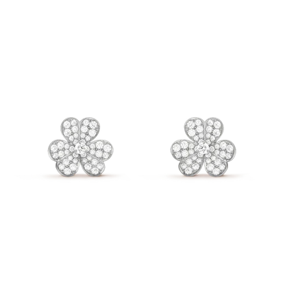 [Solara Jewelry ]CLOVER COMOS DIAMOND EARRINGS SILVER