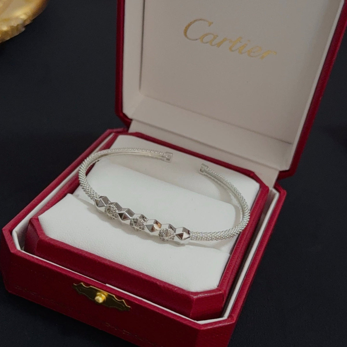 [Solara Jewelry ]CT ダイヤモンドアクセント スパイクブレスレット