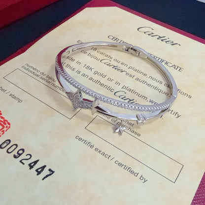 [Solara Jewelry ]CTダブルレイヤースター＆アロークリスタルバングル