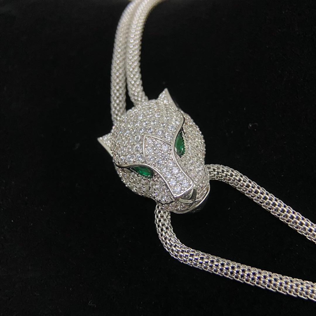 [Solara jewelry]Panther Head Layered Necklace image 6