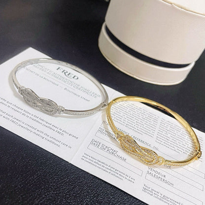 [Solara Jewelry ]FORCE Ewiger Knoten Armband, komplett mit Kristallen besetzt