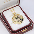[Solara jewelry]Openwork Round Pendant Necklace image 5