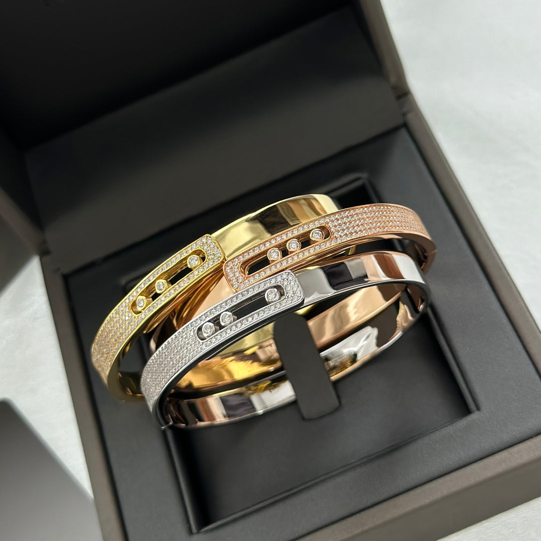 [Solara jewelry]ノア ローズゴールド パヴェダイヤモンド バングルブレスレット