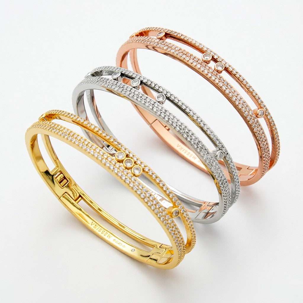 [Solara Jewelry]Move Romane pavé bangle