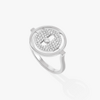 [Solara jewelry]LUCKY MOVE PAVED SILBER DIAMANTRING