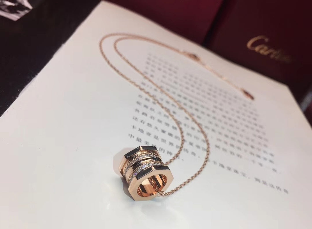 [Solara Jewelry ]CT ヘキサゴンビスペンダントネックレス