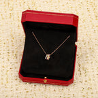[Solara Jewelry ]CT Three-Row Square Crystal Necklace
