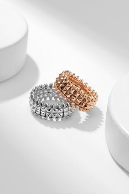 [Solara Jewelry ] CNCダブルロウバレットリング