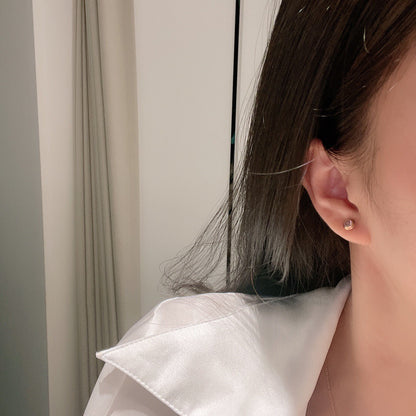 [Solara Jewelry] 一粒ダイヤモンド UFO スタッドピアス & ピンクダイヤモンド スタッドピアス