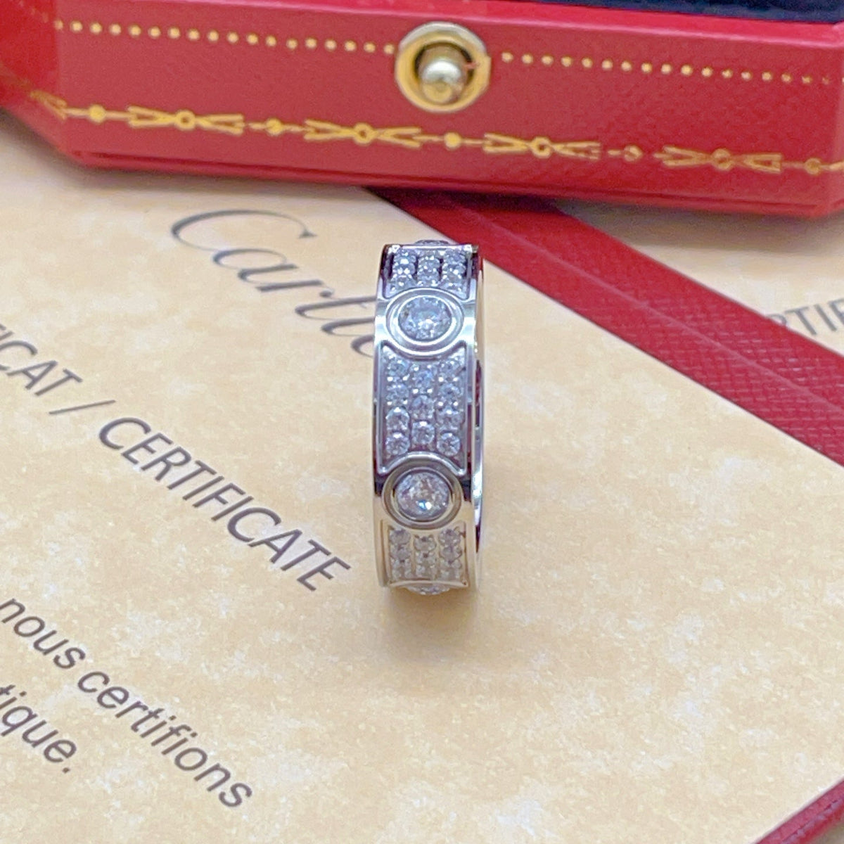 [Solara jewelry]New Enamel Pave Band Ring image 7