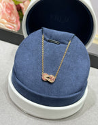 [Solara Jewelry ]Fred Pink Love Horsebit Necklace