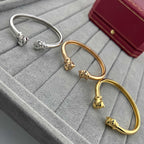 [Spira Jewelry]DOUBLE PANTHER HEAD OPEN BANGLE