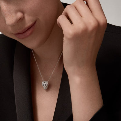 [Solara Jewelry ]豹の頭のネックレス 水玉模様