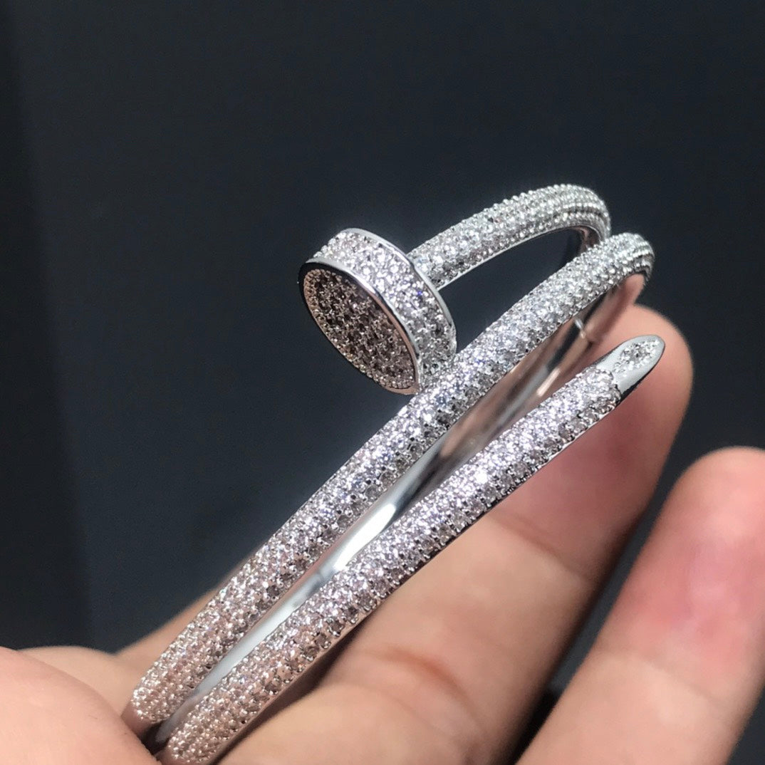 [Solara Jewelry ]CTジュスト アン クル フルダイヤ ダブルサークル ブレスレット