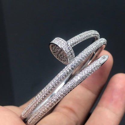 [Solara Jewelry ]CTジュスト アン クル フルダイヤ ダブルサークル ブレスレット
