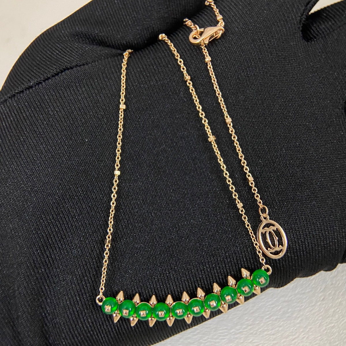 [Solara jewelry]New Colored Stone Bar Charm Necklace image 8