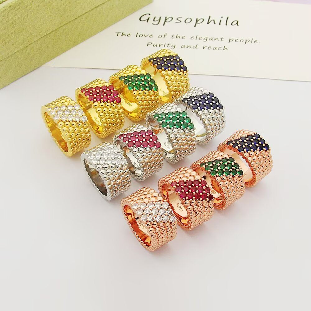 [Solara Jewelry ]Fünfreihiger Ring aus runden Rocailles