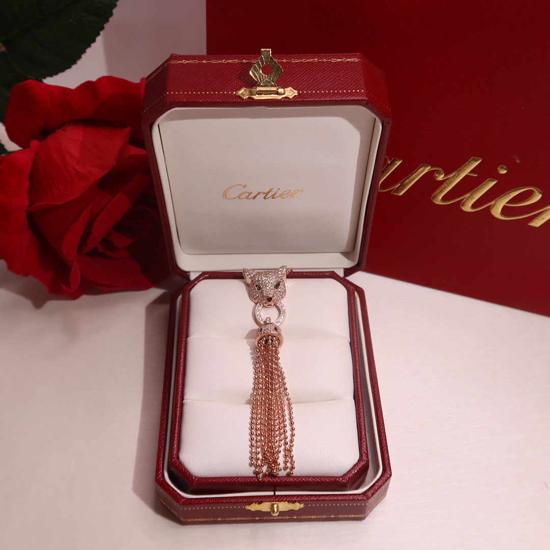 [Solara jewelry]Pave Tassel Pendant Necklace image 8