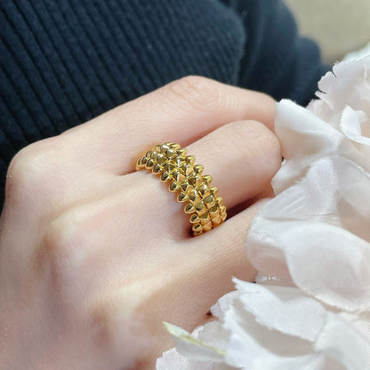 [Solara Jewelry ] CNCダブルロウバレットリング