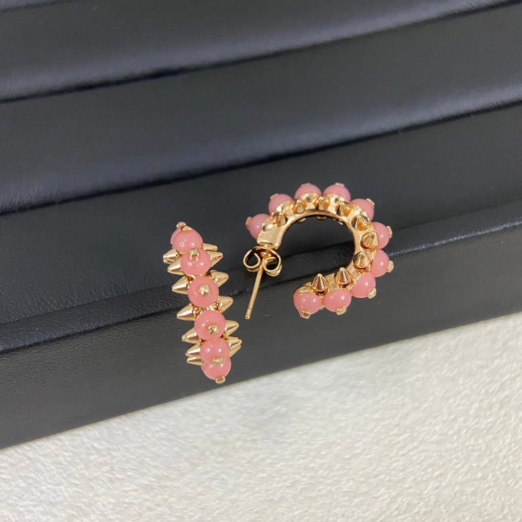 [Solara jewelry] Color Gemstone Stud Earrings