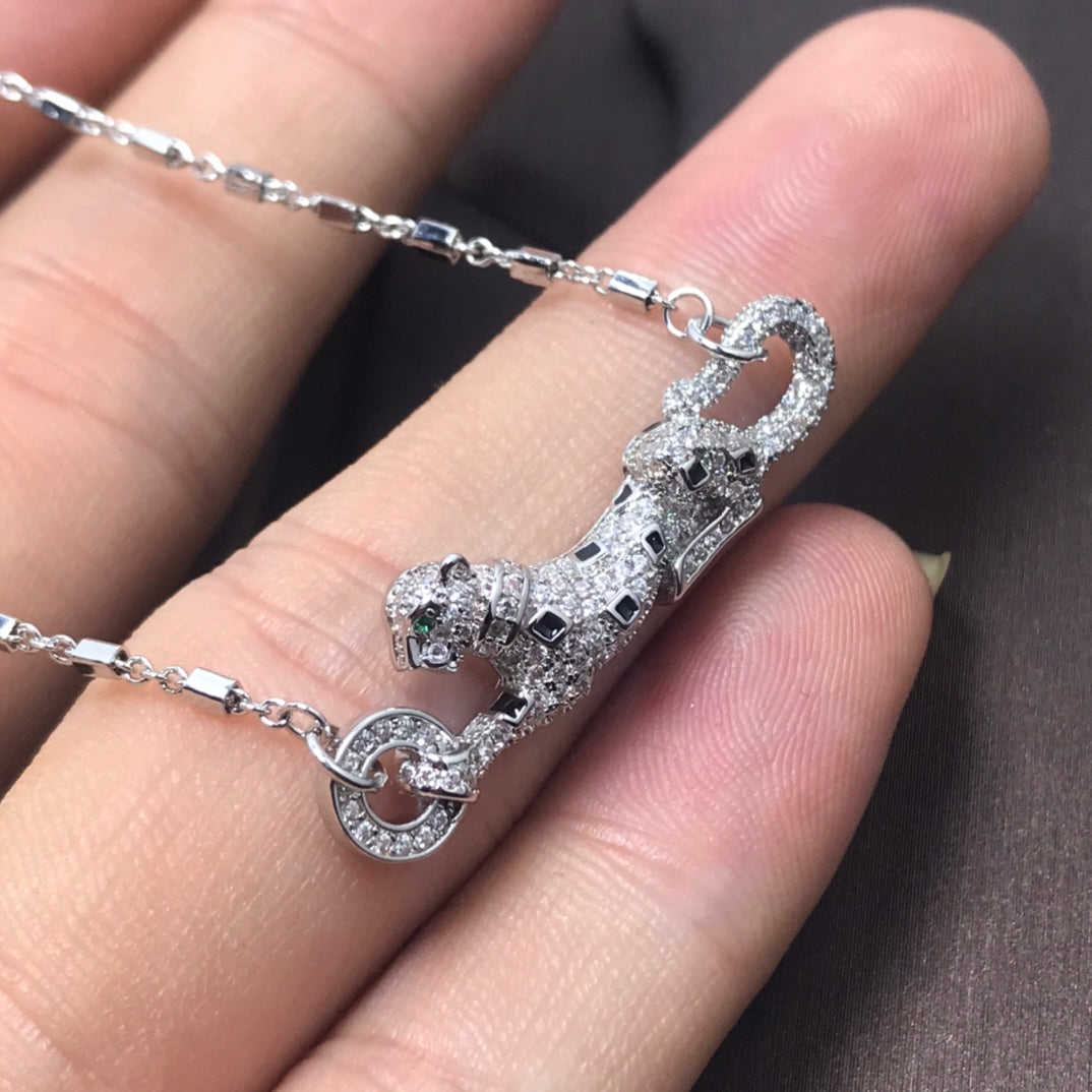 [Solara jewelry]Pave Panther Pendant Necklace image 6