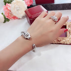 [Spira Jewelry]PAVE PANTHER HEAD OPEN BANGLE