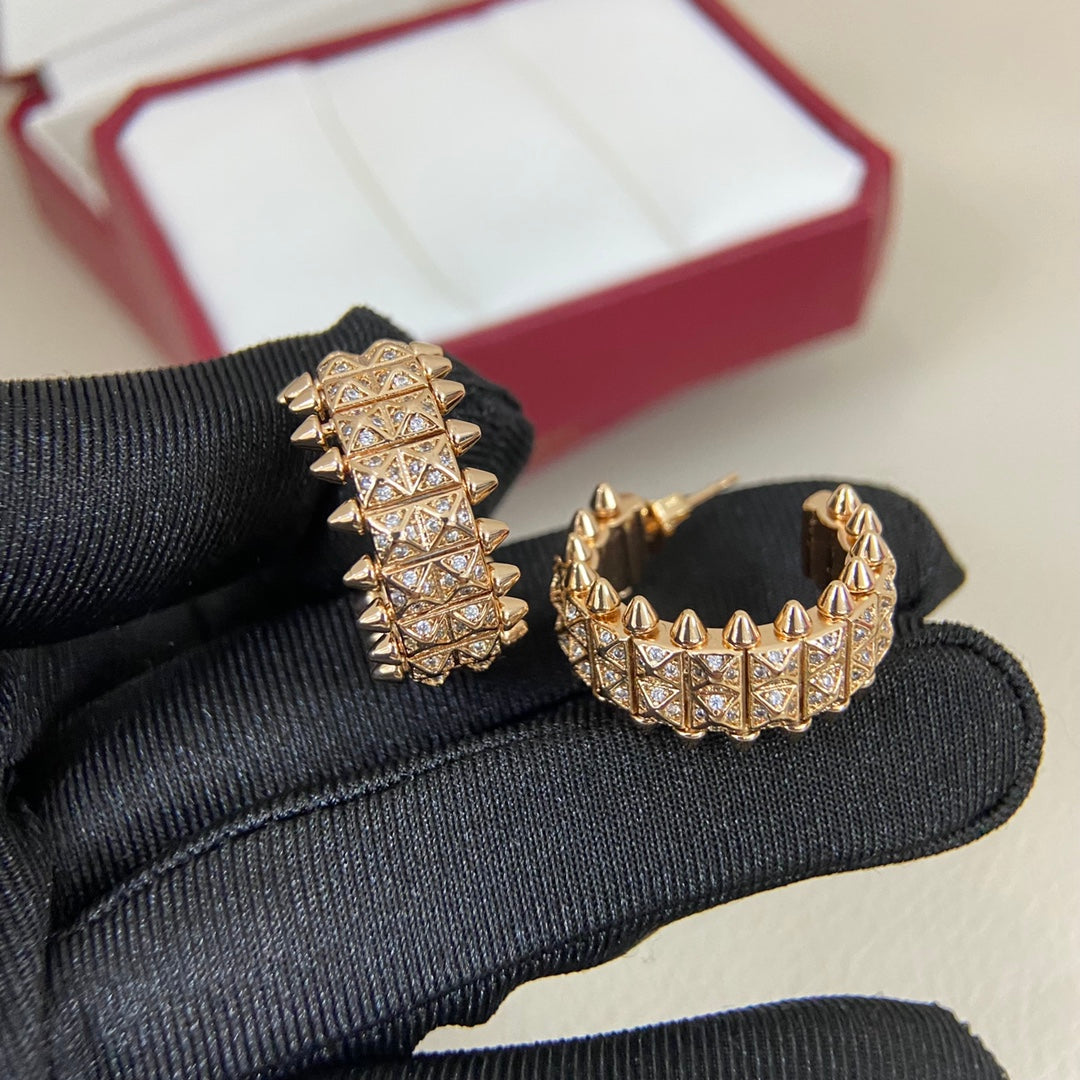 [Solara jewelry] Clash Chain Hoop Earrings