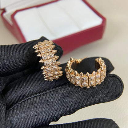 [Solara jewelry] Clash Chain Hoop Earrings
