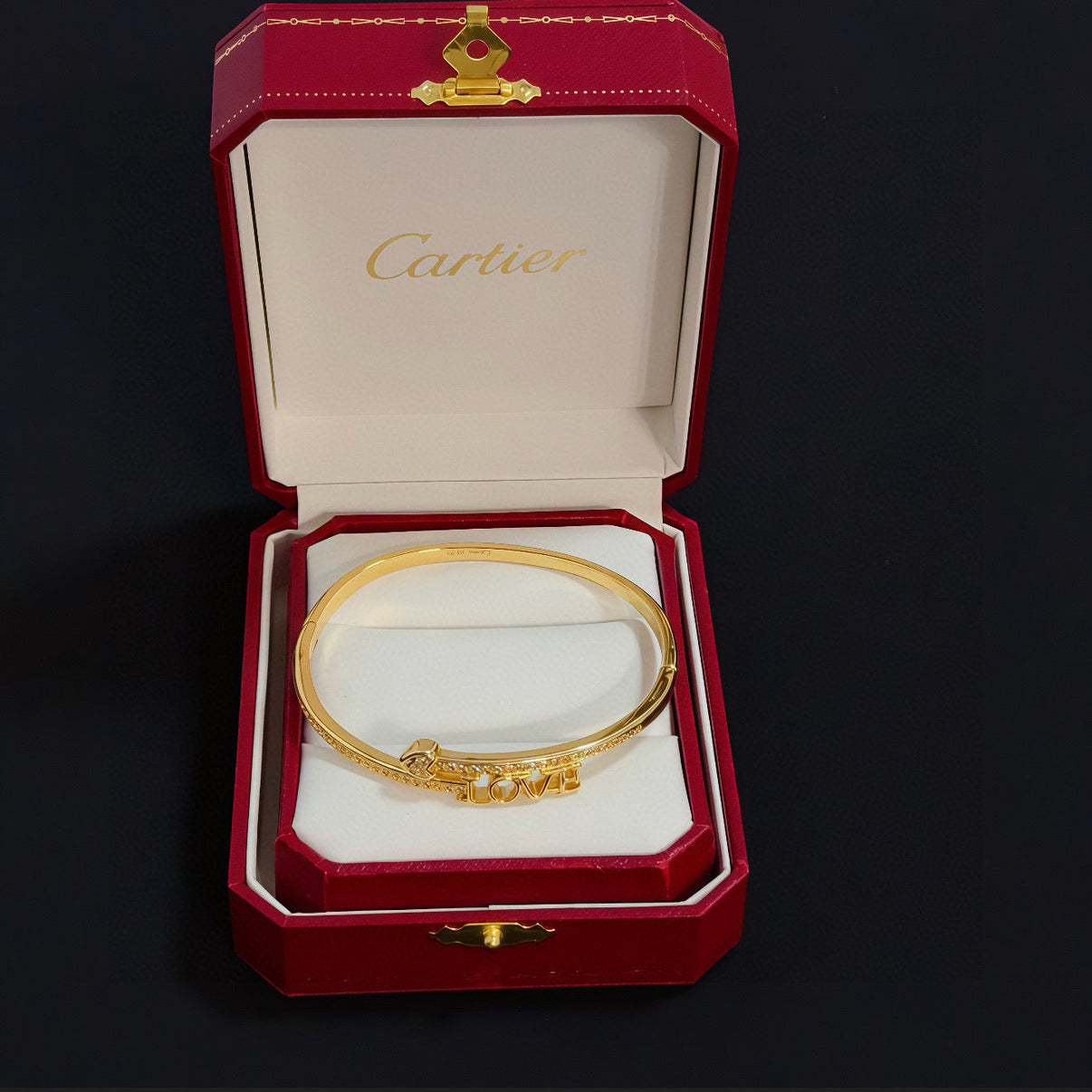 [Solara Jewelry] PAVE BAR BANGLE BRACELET