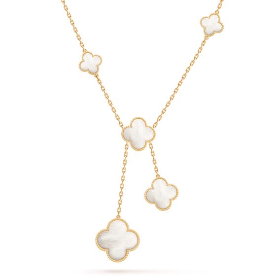 [Solara Jewelry ]KLEEBÜTE PERLMUTT-HALSKETTE 6 MOTIVE
