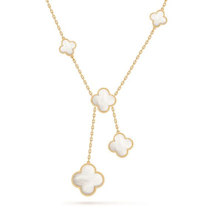 [Solara Jewelry ]KLEEBÜTE PERLMUTT-HALSKETTE 6 MOTIVE