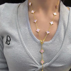 [Solara Jewelry ]クローバー 20モチーフ ピンクMOP ネックレス